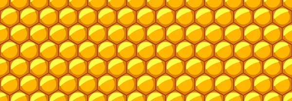 Modèle Hexagonal Sans Couture Cellules Nid Abeille Jaune — Image vectorielle