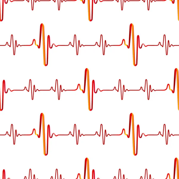 Naadloos Patroon Van Abstracte Cardiogrammen — Stockvector
