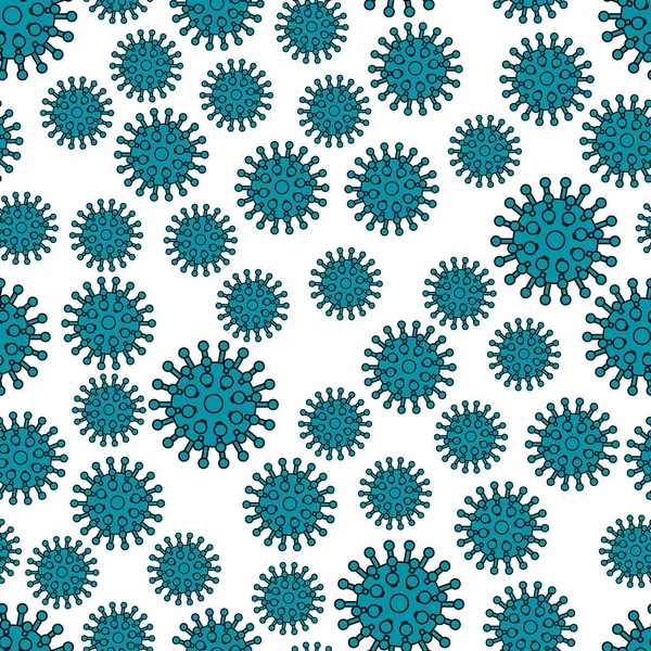 Modèle Sans Couture Coronavirus Abstrait Covid — Image vectorielle