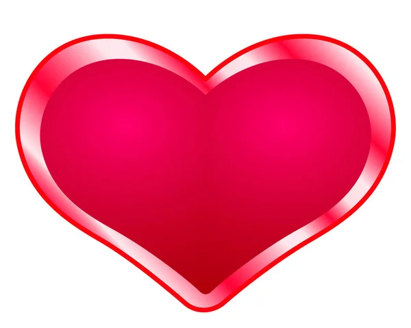 Illustration Valentine Day Abstract Luminous Heart Icon — Stock Vector