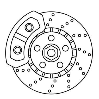 Fren vitesi sisteminin disk fren ünitesi çizimi