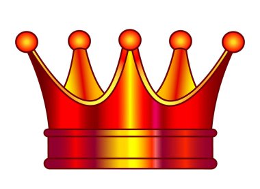 Soyut bir kral taç ikonunun tasviri