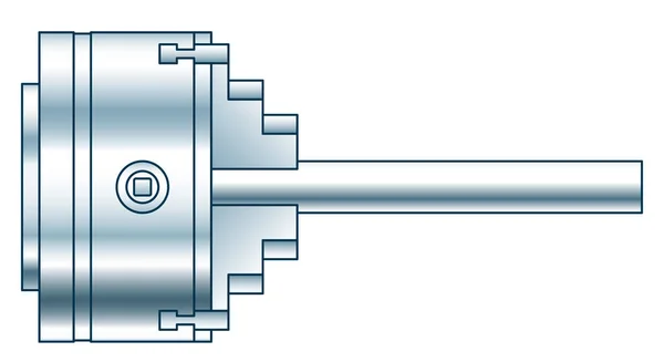 Illustrazione Del Tornio Mandrino Metallo — Vettoriale Stock