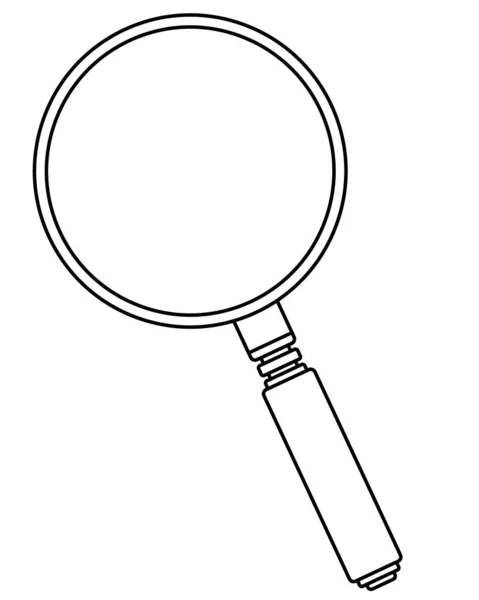 Illustration Une Loupe Contour Main — Image vectorielle