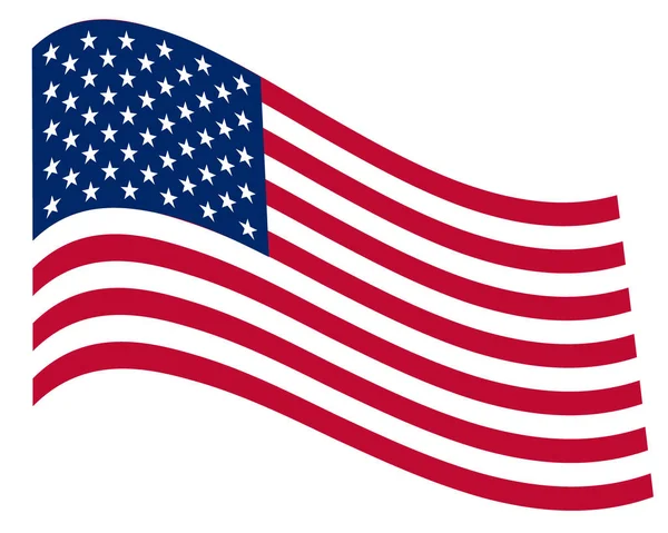 Bandera Ondeante Los Estados Unidos América — Archivo Imágenes Vectoriales