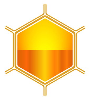 Soyut altıgen bal peteği hücre simgesi