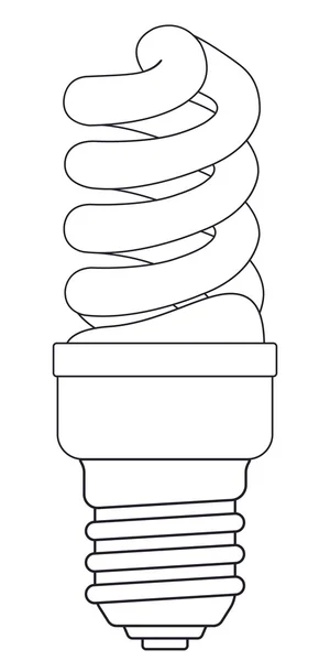 Contour energiebesparende lamp — Stockvector