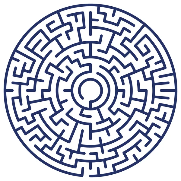 Rundes Labyrinth — Stockvektor