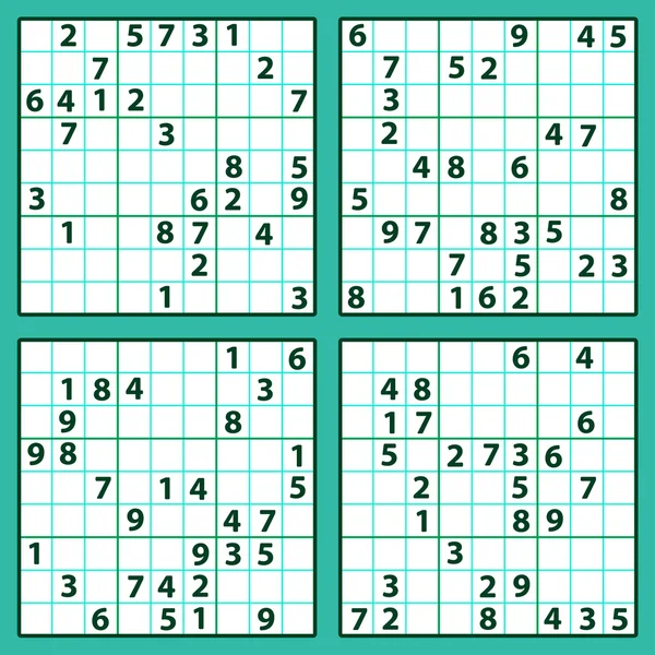 Set of the sudoku — Stock Vector