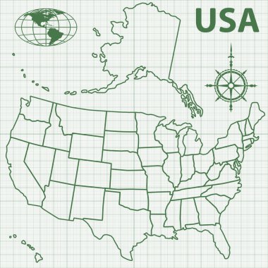 Kontur usa Haritası