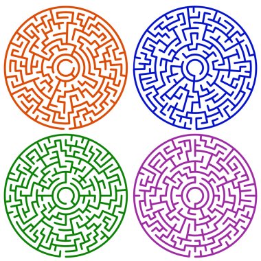 Round maze set