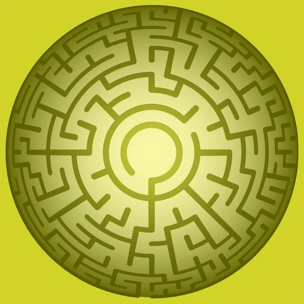 Convex round maze — Stock Vector