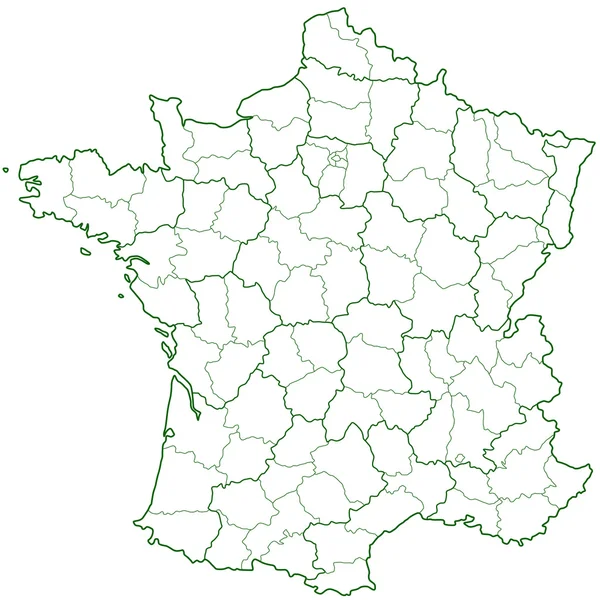 Frankrike konturkarta — Stock vektor