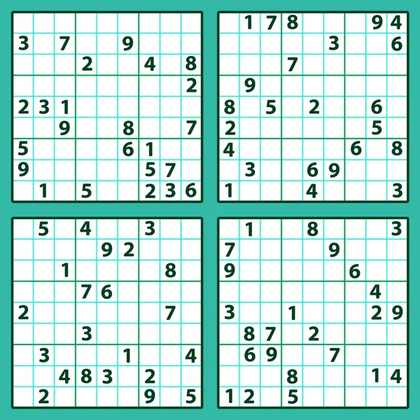 Sudoku puzzles — Stock Vector