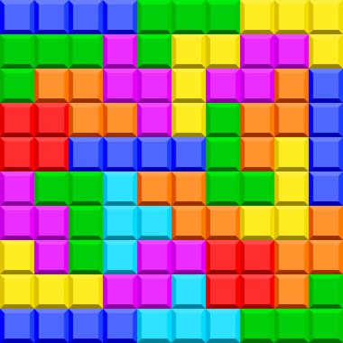 Tetris game elements clipart