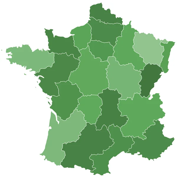 Регионы и департаменты Франции — стоковый вектор