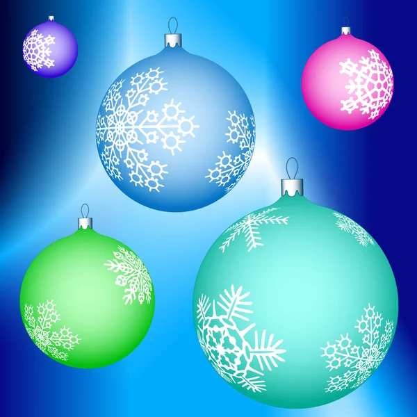 CRISTMAS ballen decoraties — Stockvector