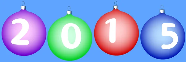 Balls set and new year symbol — Stock Vector