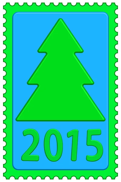 Arbre de Noël et nouvel an 2015 — Image vectorielle