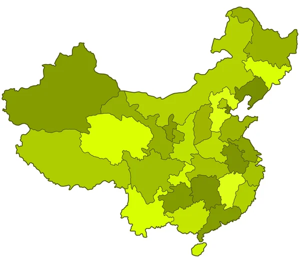 China contour map — Stock Vector