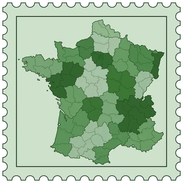 France sur timbre — Image vectorielle