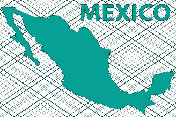 Mappa Messico — Vettoriale Stock