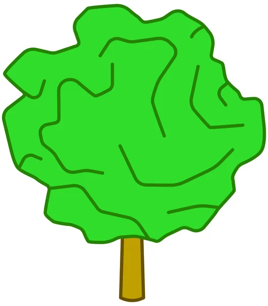 Icono del árbol de dibujos animados — Vector de stock