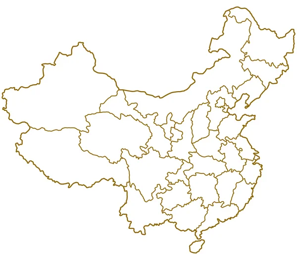 China Mapa — Archivo Imágenes Vectoriales