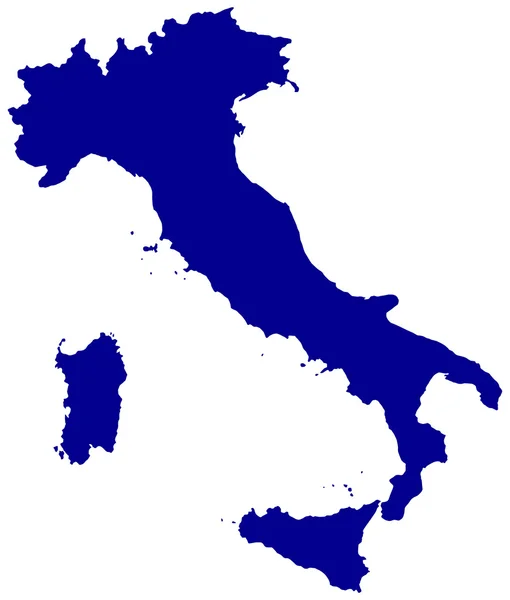 Silhouette map of Italy — Stock Vector