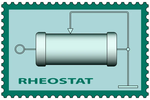 Rheostat en el icono del sello — Vector de stock