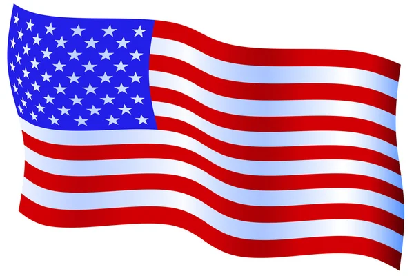 USA-Flagvon weiß — Stockvektor
