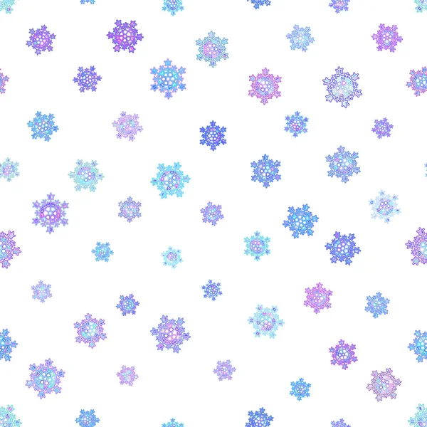 Modèle de flocons de neige sans couture — Image vectorielle