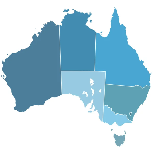 Mapa do contorno da Austrália . — Vetor de Stock