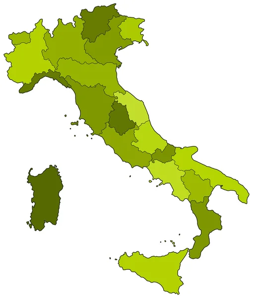 Italie carte de contour — Image vectorielle