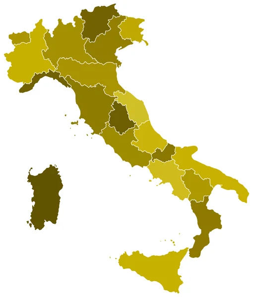 Mappa di contorno dell'Italia — Vettoriale Stock