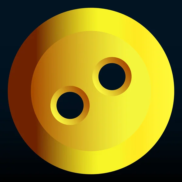 Icône bouton jaune — Image vectorielle