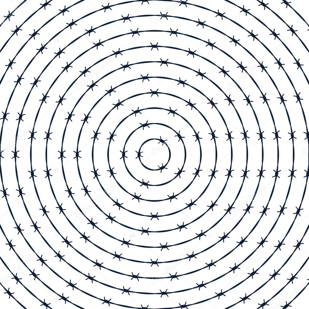 Barbwire round pattern