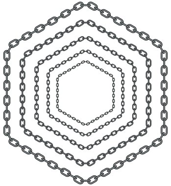 soyut altıgen zinciri desen