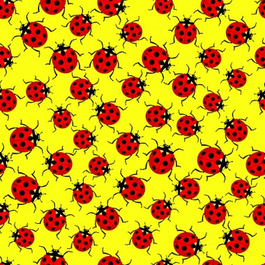 Kırmızı ladybugs paterni