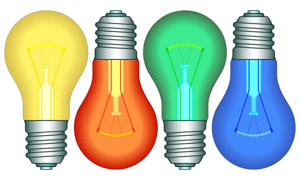 Kleurrijke lampen set — Stockvector