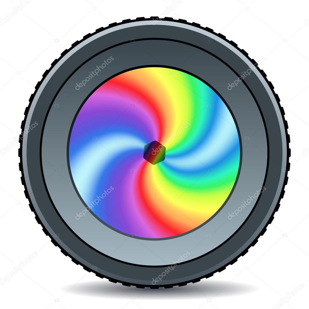 abstract camera lens icon