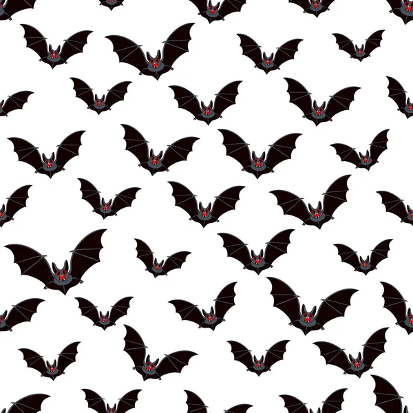 Pattern of the cartoon bats — Stock Vector