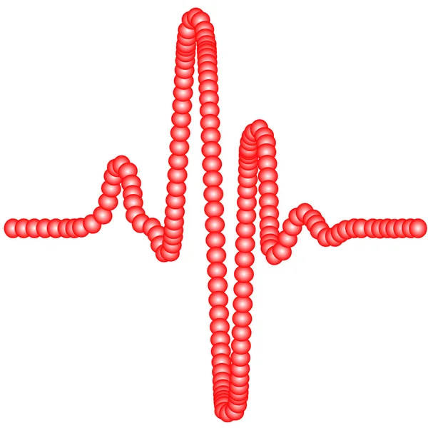 Cardiogram tegen witte achtergrond — Stockvector