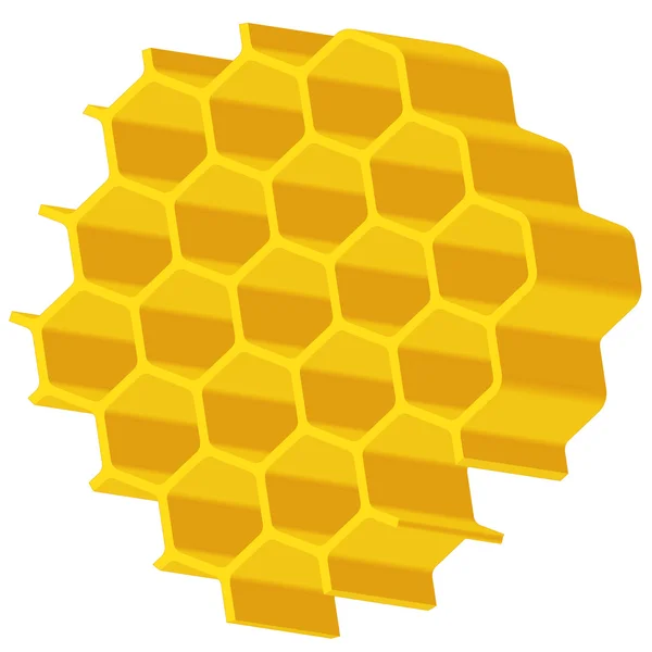 Peça de favo de mel hexagonal —  Vetores de Stock