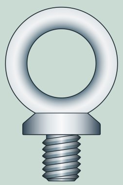 Ringbolt simgesi gri bir arka plana dayanır