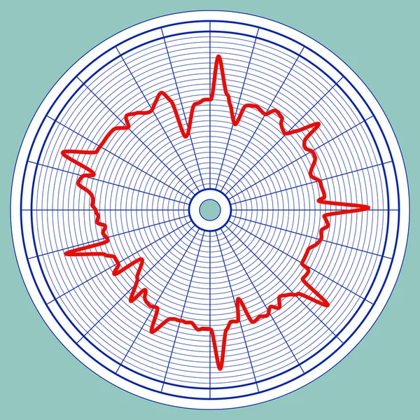 Abstract hourly circle diagram — Stock Vector