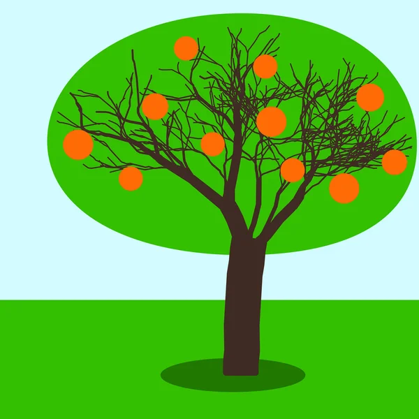 Heller Obstbaum — Stockvektor