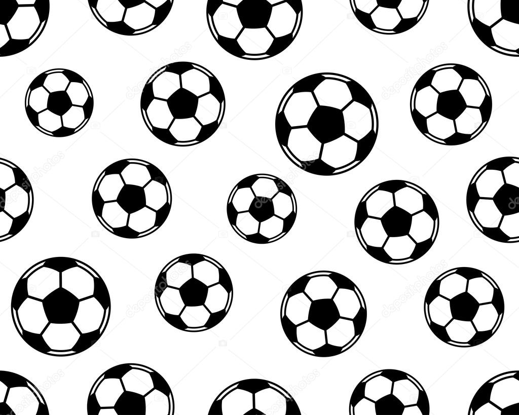 Seamless pattern of the football balls
