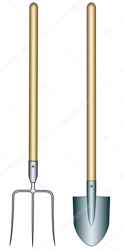 pitchfork and spade tools