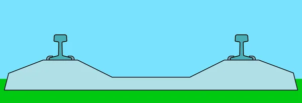 Ícone de carris planos — Vetor de Stock